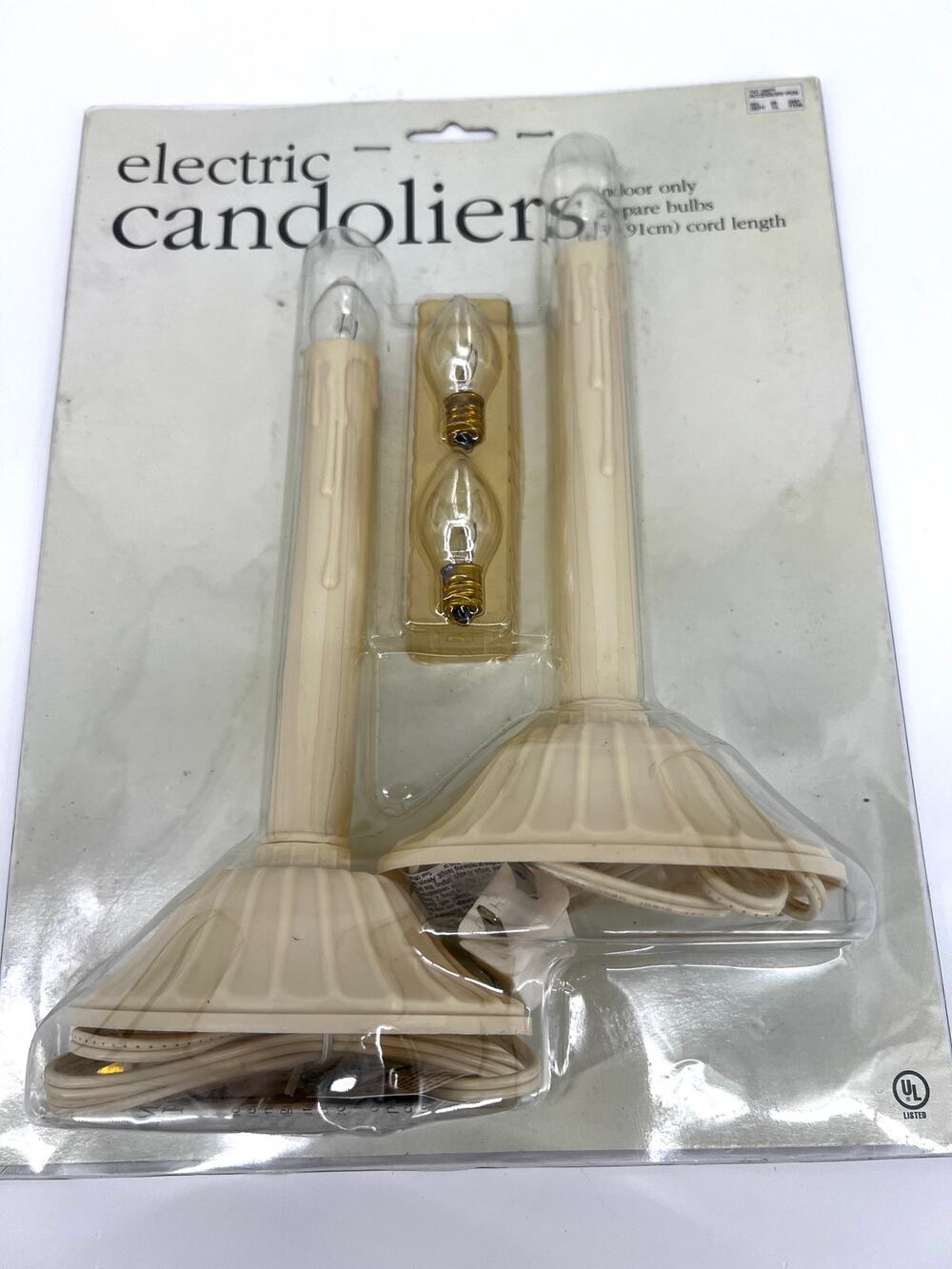 Vintage Electric Candle with Bulb Set of Two in Package NEW old Stock